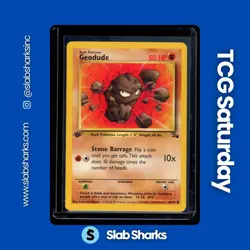 1999 POKEMON FOSSIL 1ST EDITION #47/62 GEODUDE - Image 1