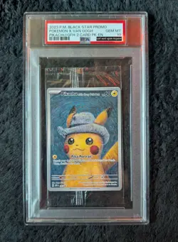 Pokemon Pikachu Van Gogh Grey Felt Hat PSA 10 Promo Gem Mint Sealed - Image 1