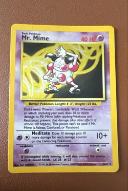 Pokemon TCG Mr. Mime Jungle 6/64 Holo Unlimited Holo Rare - Image 1