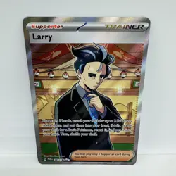 2023 Pokemon TCG S&V: Paradox Rift Larry Trainer Holo Ultra Rare 235/182 - Image 1