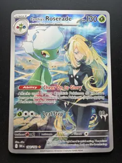 Pokemon: Cynthia's Roserade Illustration Rare Full Art 184/182 Destined Rivals - Image 1