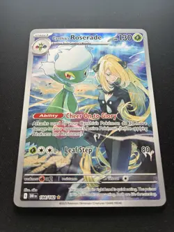 Pokemon: Cynthia's Roserade Illustration Rare Full Art 184/182 Destined Rivals - Image 2
