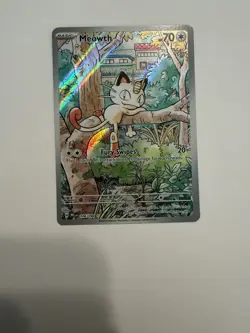 Pokemon TCG Meowth 106/094 Me02 Phantasmal Flames Illustration Rare Holo - Image 1