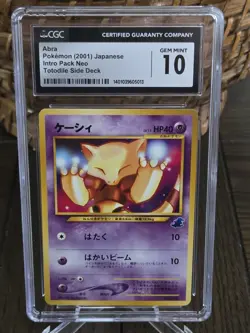 Pokemon 2001 Japanese Neo Intro Pack Abra CGC 10 - Image 1
