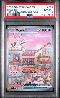 2023 POKEMON SVP EN-SV 151 ULTRA-PREMIUM COLLECTION PROMO #053 MEW EX PSA 8 - Image 1