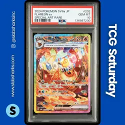 2024 POKEMON TERASTAL FEST JP #202/187 FLAREON EX SPECIAL ART RARE PSA 10 - Image 1