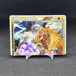 Pokemon 2010 Entei & Raikou Legend Holo 90/95 Top **SWIRL** - Image 1