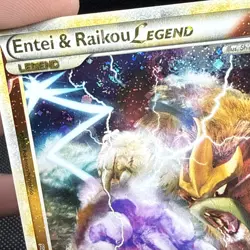 Pokemon 2010 Entei & Raikou Legend Holo 90/95 Top **SWIRL** - Image 3