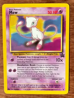 Pokemon TCG Mew #8 WOTC Black Star Promo 1999 Regular Non-holo Vintage - Image 1