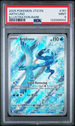 2025 POKEMON JTG EN-JOURNEY TOGETHER ILLUSTRATION RARE #161 ARTICUNO PSA 9 - Image 1