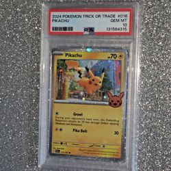 PSA 10 2024 POKEMON TRICK OR TRADE #018 PIKACHU FREE SHIPPING - Image 1
