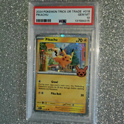 PSA 10 2024 POKEMON TRICK OR TRADE #018 PIKACHU FREE SHIPPING - Image 3