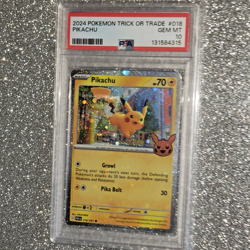 PSA 10 2024 POKEMON TRICK OR TRADE #018 PIKACHU FREE SHIPPING - Image 4