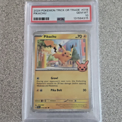 PSA 10 2024 POKEMON TRICK OR TRADE #018 PIKACHU FREE SHIPPING - Image 5