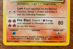 Pokemon Base Set Ninetales 12/102 1999 WOTC Holo Rare English - Image 3