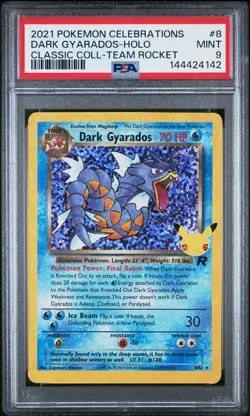 2021 POKEMON CELEBRATIONS CLASSIC COLLECTION #8 DARK GYARADOS-HOLO PSA 9 - Image 1