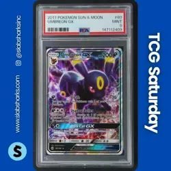 2017 POKEMON SUN & MOON #80/149 UMBREON GX PSA 9 - Image 1