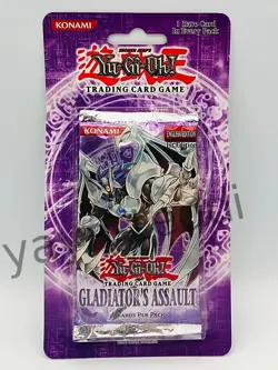 YuGiOh TCG Gladiator's Assault Blister Booster Pack - 1st Edition Factory Sealed - Image 1