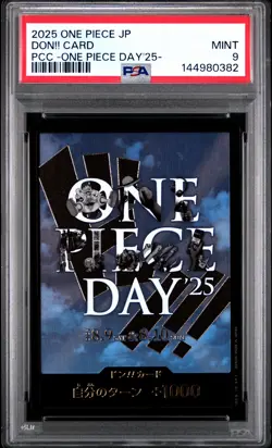 2025 ONE PIECE JPN PREMIUM CARD COLLECTION ONE PIECE DAY'25- DON!! CARD PSA 9 - Image 1