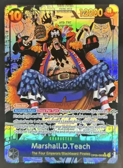 2024 One Piece Marshall.D.Teach Super Rare Manga Alt Art #OP09-093 - Image 1