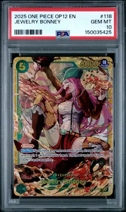 2025 ONE PIECE OP12-LEGACY OF THE MASTER #118 JEWELRY BONNEY PSA 10 - Image 1