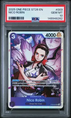 2025 ONE PIECE STARTER DECK ST26-PURPLE/BLACK MONKEY D. LUFFY NICO ROBIN PSA 10 - Image 1