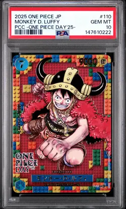2025 ONE PIECE JAPANESE PREMIUM COLLECTION OP DAY'25 #110 MONKEY D LUFFY PSA 10 - Image 1