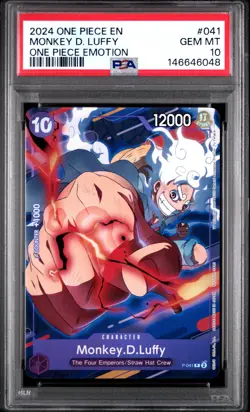 2024 ONE PIECE PROMOS ONE PIECE EMOTION #041 MONKEY D. LUFFY PSA 10 - Image 1
