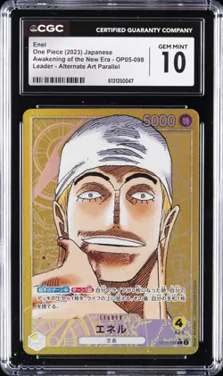 2023 ONE PIECE JPN AWAKENING OF THE NEW ERA ALT ART #098 ENEL CGC 10 GEM MINT - Image 1