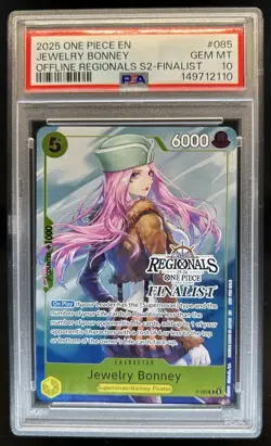 2025 One Piece Offline Regionals S2 Finalist Jewelry Bonney #P-085 PSA 10 - Image 1