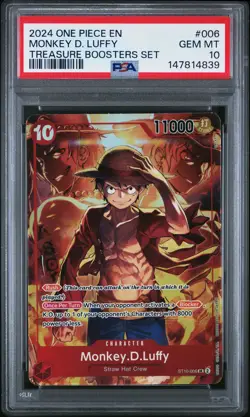 2024 ONE PIECE PROMOS TREASURE BOOSTERS SET #006 MONKEY D. LUFFY PSA 10 - Image 1