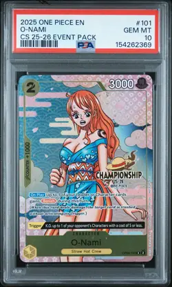 2025 ONE PIECE CHAMPIONSHIP 2025-26 EVENT PACK #101 O-NAMI PSA 10 - Image 1