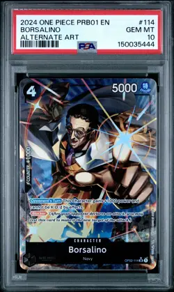 2024 ONE PIECE PRB01-PREMIUM BOOSTER THE BEST ALTERNATE ART BORSALINO PSA 10 - Image 1