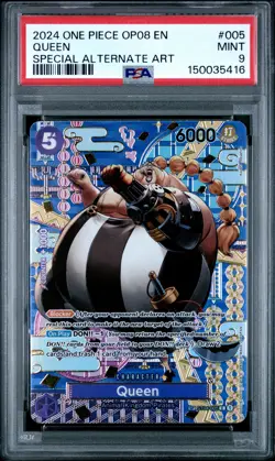 2024 ONE PIECE OP08-TWO LEGENDS SPECIAL ALTERNATE ART #005 QUEEN PSA 9 - Image 1