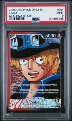 2025 ONE PIECE OP13-CARRYING ON HIS WILL ALTERNATE ART #004 SABO PSA 9 - Image 1