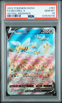 Pokemon Card Beedrill V 161/189 PSA 10 Astral Radiance - Image 1