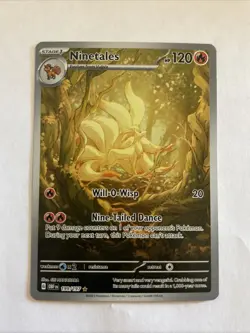 Pokemon TCG Ninetales Obsidian Flames Illustration Rare Card 199/197 NM - Image 1