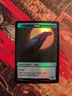 MTG Card: (1x) Bird // Zombie Double-s. TOKEN (Innistrad: Midnight Hunt) FOIL - Image 1