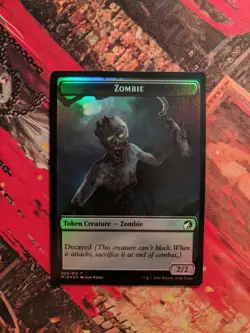 MTG Card: (1x) Bird // Zombie Double-s. TOKEN (Innistrad: Midnight Hunt) FOIL - Image 2
