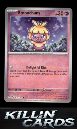 Reverse Holofoil Smoochum 075/191 Pokemon Common SV08: Surging Sparks Card NM - Image 1