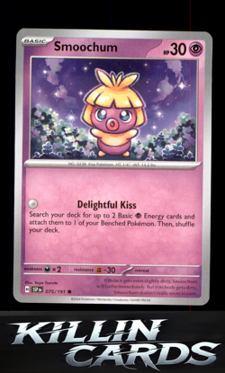 Smoochum 075/191 Pokemon Common SV08: Surging Sparks Card NM - Image 1