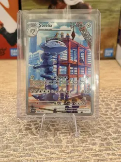 Steelix Illustration Rare Full Art Holo 208/182 SV04 Paradox Rift Pokemon Card - Image 1