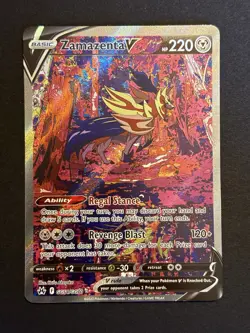 Zamazenta V GG54/GG70 Full Art Crown Zenith Pokemon Card Near Mint Holo - Image 3