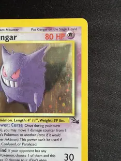 Pokemon TCG 1999 Fossil Gengar Holo Rare Card 5/62 1st Edition - Image 4