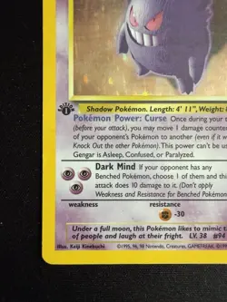 Pokemon TCG 1999 Fossil Gengar Holo Rare Card 5/62 1st Edition - Image 5