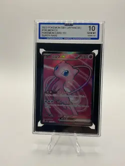 Mew Ex 195/165 Super Rare Holo Pokemon Card 151 SV2a Japanese ISA 10 Graded - Image 1