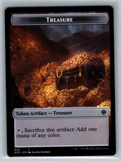 Magic MTG Starter Commander Decks Treasure Double-Sided Token #025 TCG CCG - Image 2