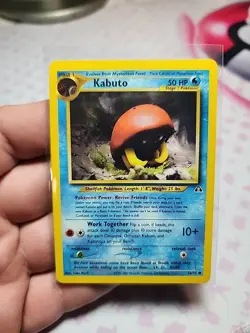 Kabuto 56/75 Yuka Morii Common Neo Discovery Pokemon Card - Image 3