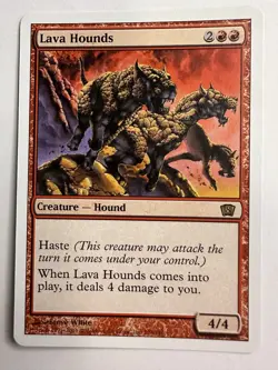 MTG Magic The Gathering Eighth 8th Edition Lava Hounds Rare LP - Image 1