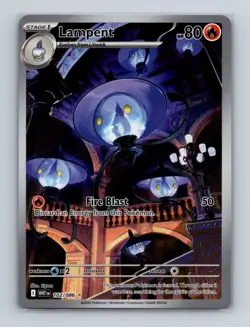 Lampent 102 2025 Pokemon S&V White Flare Full Art Illustration Rare Card NM (b) - Image 1